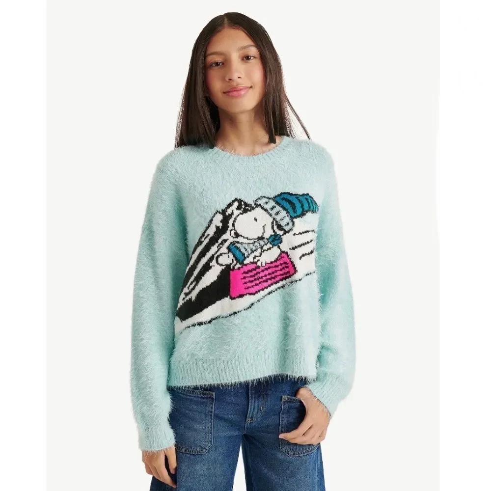 Girls Justice x Snoopy Collab Sweater Shirt Size XL